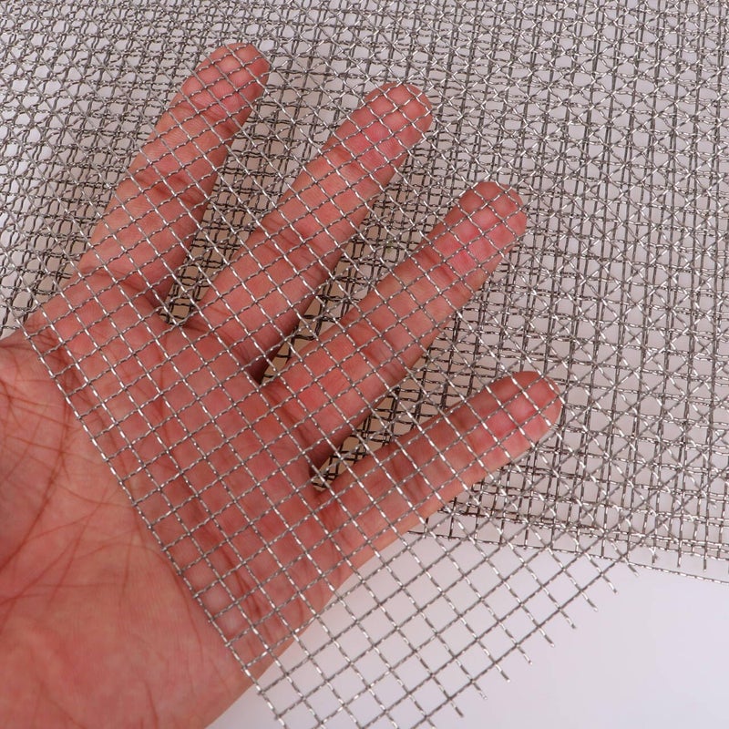 LINXIU Wire Mesh Sheet Stainless Steel Woven Wire 5 Mesh No Rust Meshes Screen for DIY Projects Vent Window Screen Filter Mesh 8.26 X 11.8 Inch - Image 1